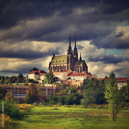 Petrov - St. Peters and Paul church in Brno city. Czech Republic- Europe. HDR - photo.
