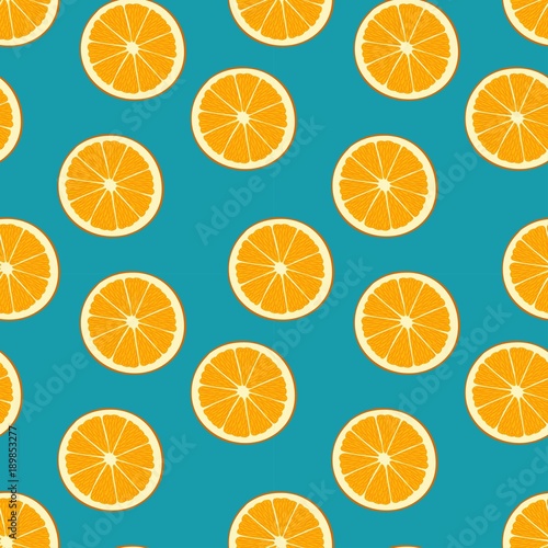 seamless pattern of oranges, vector illustration