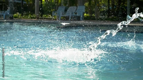Wallpaper Mural Stream water in the swimming pool in slow motion. 1920x1080 Torontodigital.ca