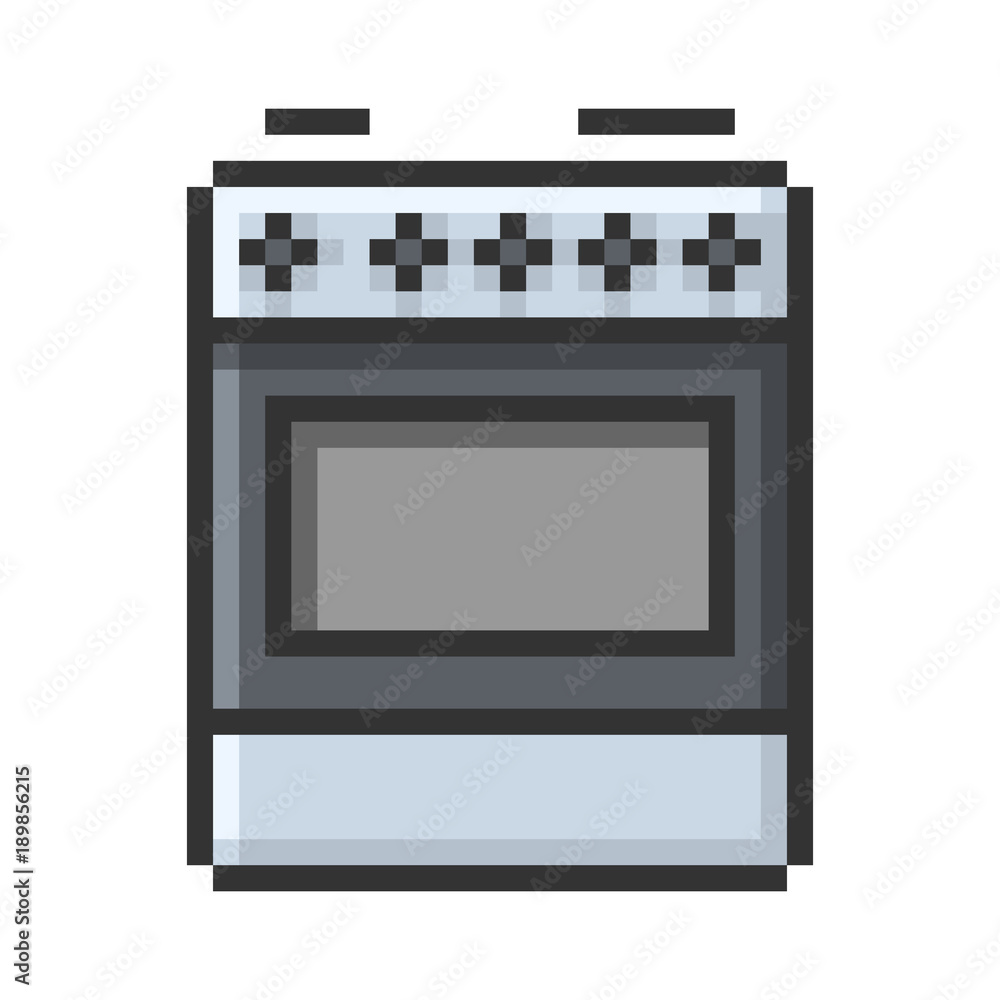 Outlined pixel icon of a cooker. Fully editable Outlined pixel icon of a cooker. Fully editable