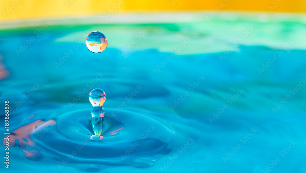 Colorful water droplet splash photograph Colorful water droplet splash photograph