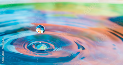 Colorful water droplet splash photograph photo