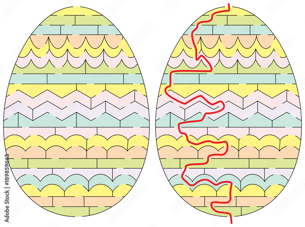 Fototapeta premium Easy Easter egg maze