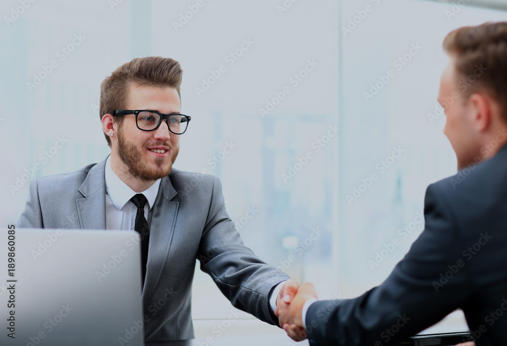 Two businessmen making agreement. Two businessmen making agreement.