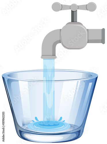 Tap water in the glass