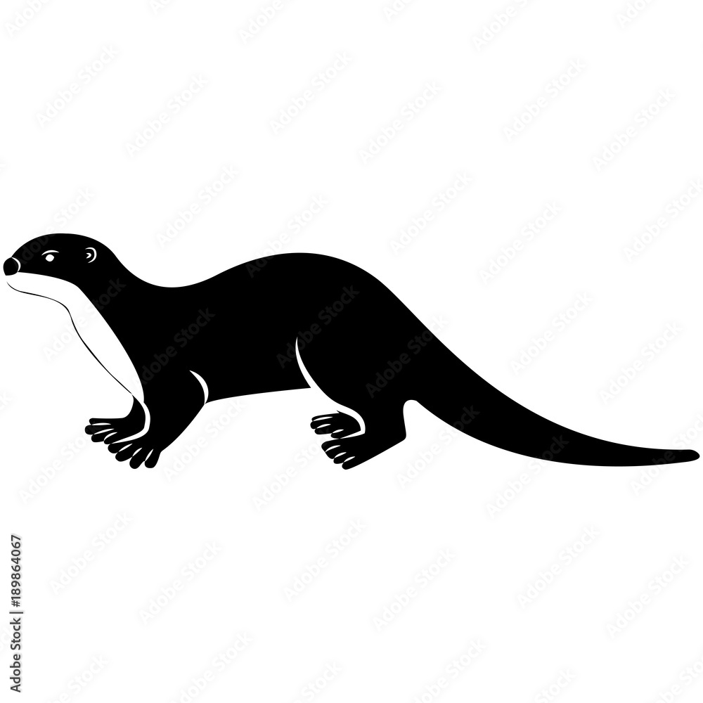 Printable Otter Silhouette