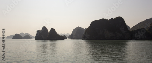Halong bay view in a winter day photo