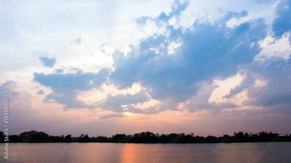 Timelapse colorful dramatic sky with cloud at sunset. Timelapse colorful dramatic sky with cloud at sunset.