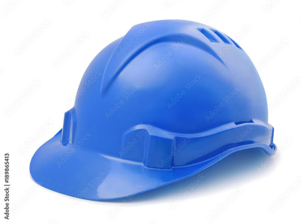 Fototapeta premium Blue plastic hard hat