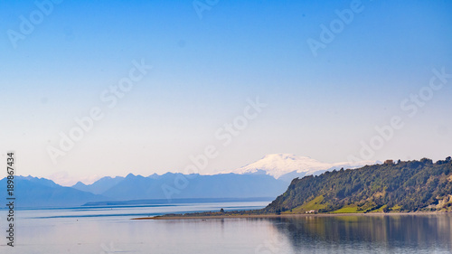 Lake and Mountain Landscape, Chiloe Island, Chile © danflcreativo