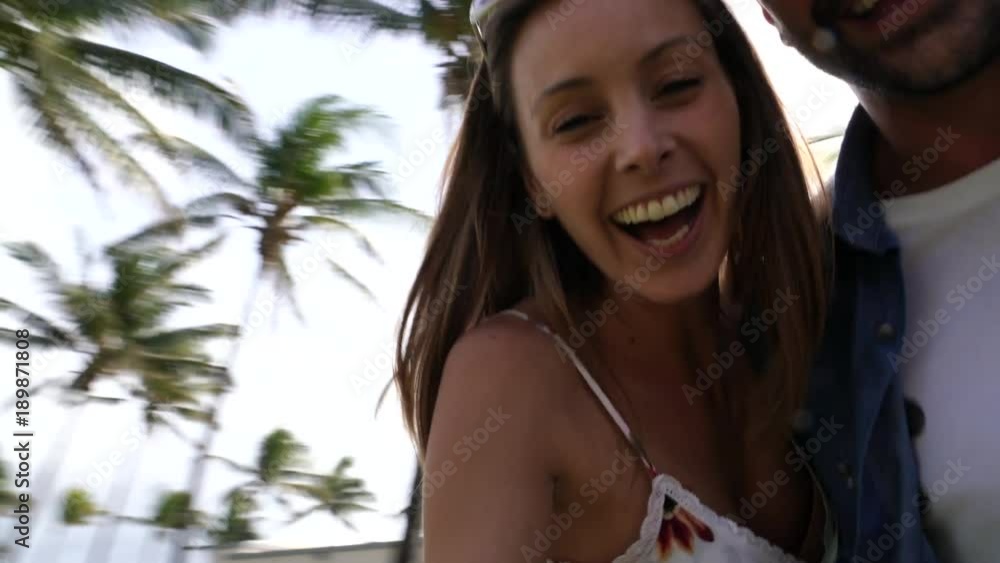 Cheerful couple having fun 