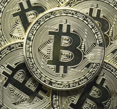 Bitcoin closeup perfect for background