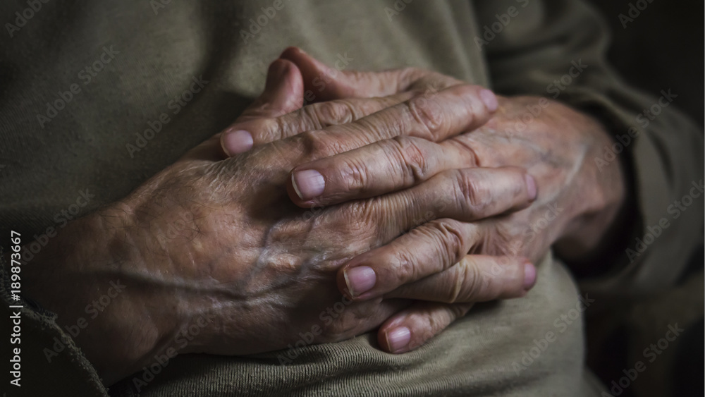 Fototapeta premium Hands of an elderly man