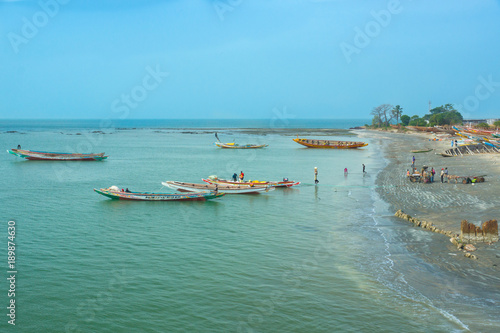 The shoreline of Barra, Gambia