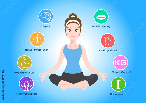 yoga health infographic vector