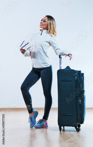 Young woman traveling