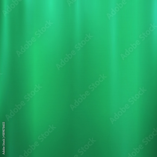 Vector foil emerald green metallic texture with shiny scratched surface, polished imitation background. Brushed steel, aluminum or chrome glowing illustration for posters, ads, prints, banners.