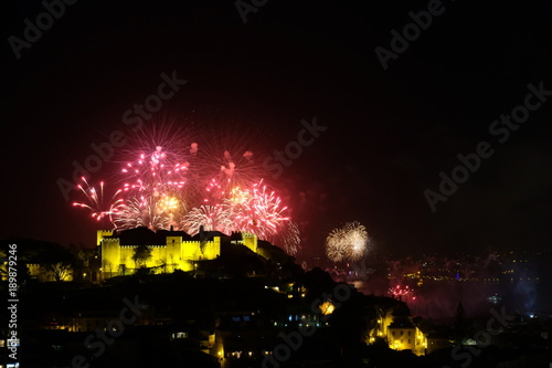Fireworks over Lissabon on New Year s Eve