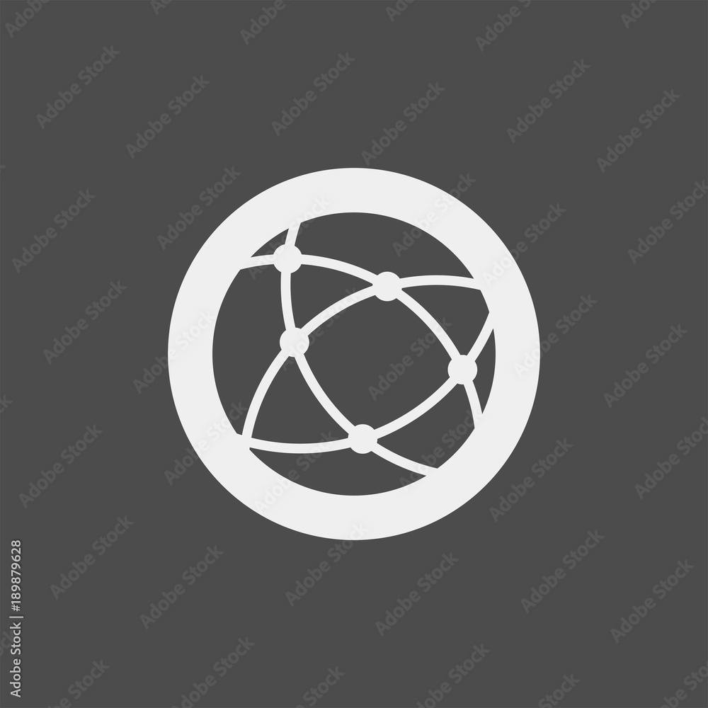 Global network flat vector icon Global network flat vector icon