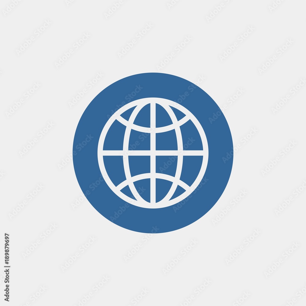 Globe flat vector icon