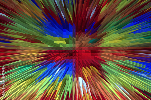 creative multi-colored explosion