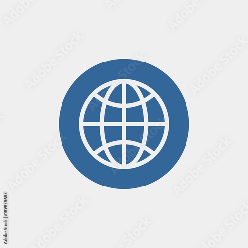 Globe flat vector icon