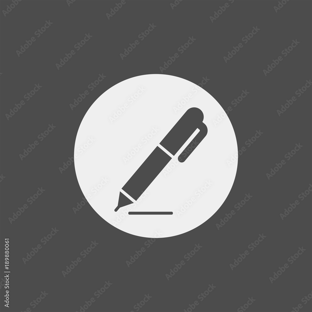 Pen flat vector icon