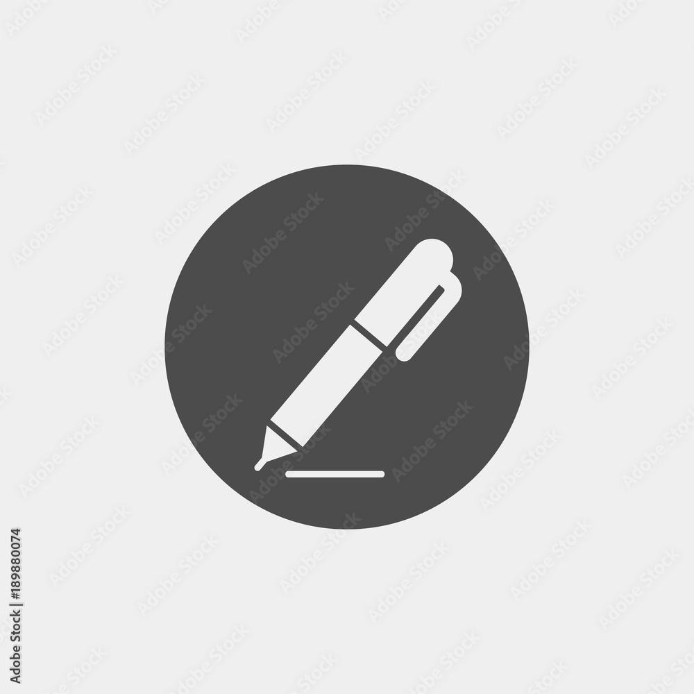 Pen flat vector icon Pen flat vector icon