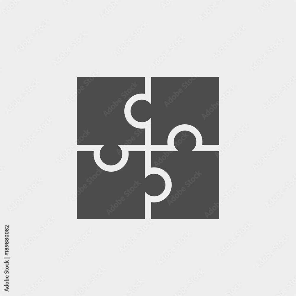 Puzzle flat vector icon Puzzle flat vector icon