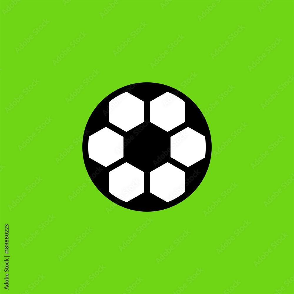 Obraz premium Soccer ball flat vector icon