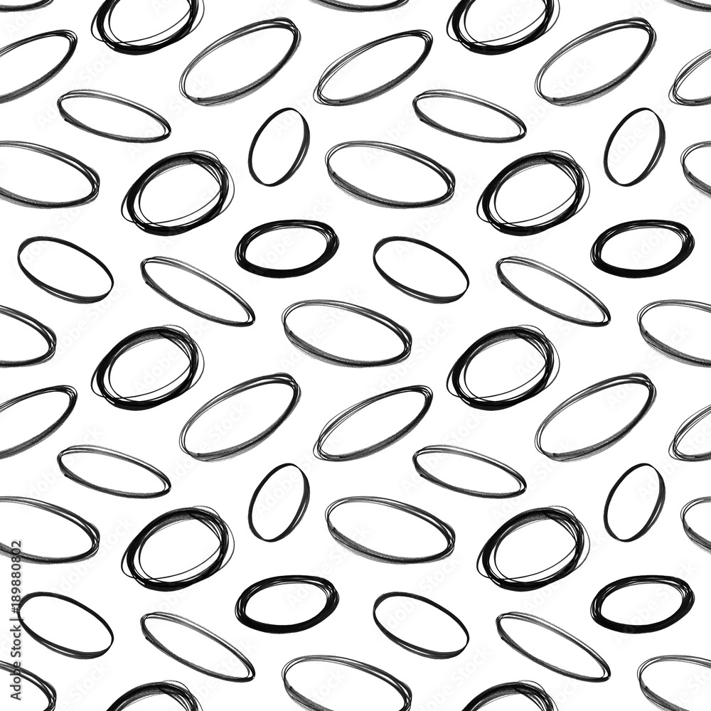 Seamless decorative pattern with hand drawn oval shapes. Seamless decorative pattern with hand drawn oval shapes.