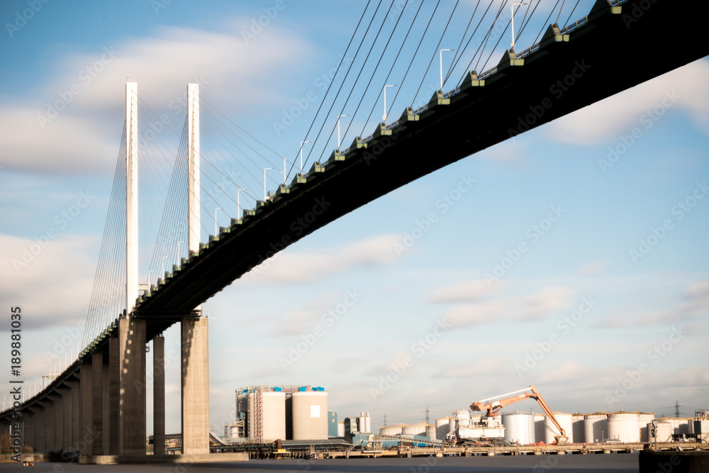 Naklejka premium The Queen Elizabeth II bridge across the River Thames at Dartford