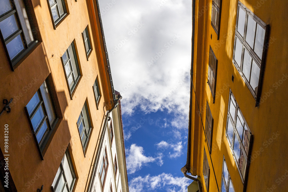 view of old town street in Stockholm