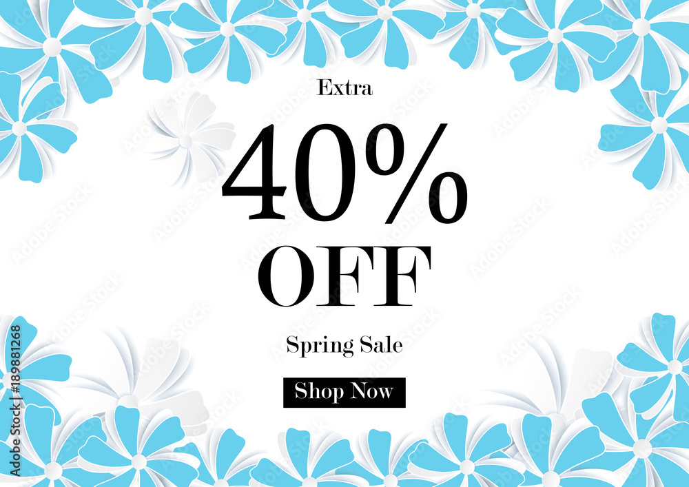 Spring sale background with paper cut flower, vector illustration template, banners, Wallpaper, invitation, posters, brochure, voucher discount. Spring sale background with paper cut flower, vector illustration template, banners, Wallpaper, invitation, posters, brochure, voucher discount.