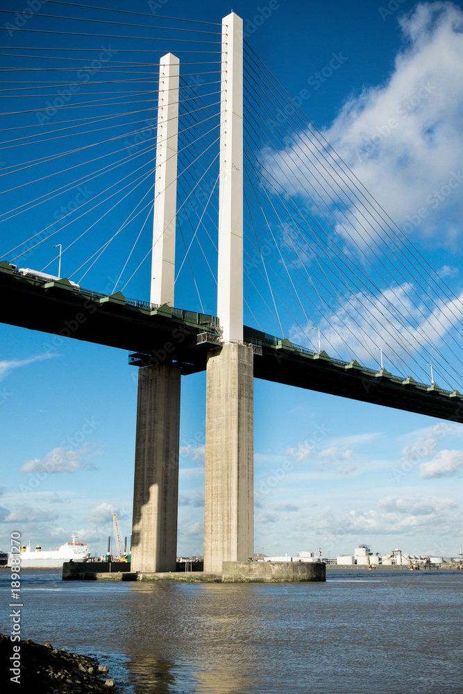 The Queen Elizabeth II bridge across the River Thames at Dartford The Queen Elizabeth II bridge across the River Thames at Dartford