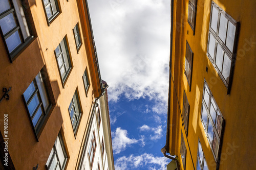 view of old town street in Stockholm