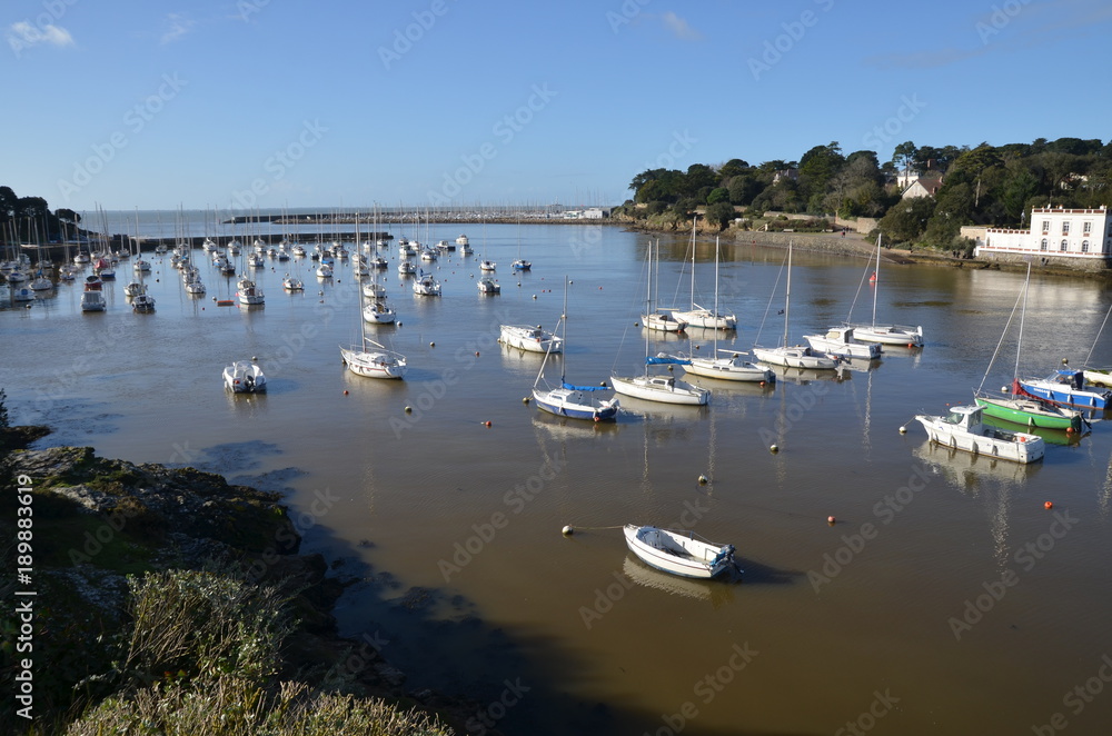 Pornic, code de jade, port et embouchure de la rivière