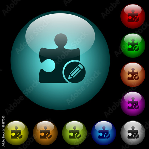 Edit plugin icons in color illuminated glass buttons