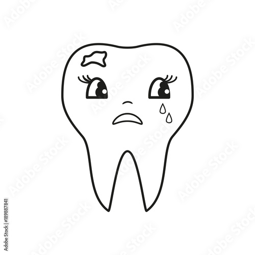 Teeth bad cry icon