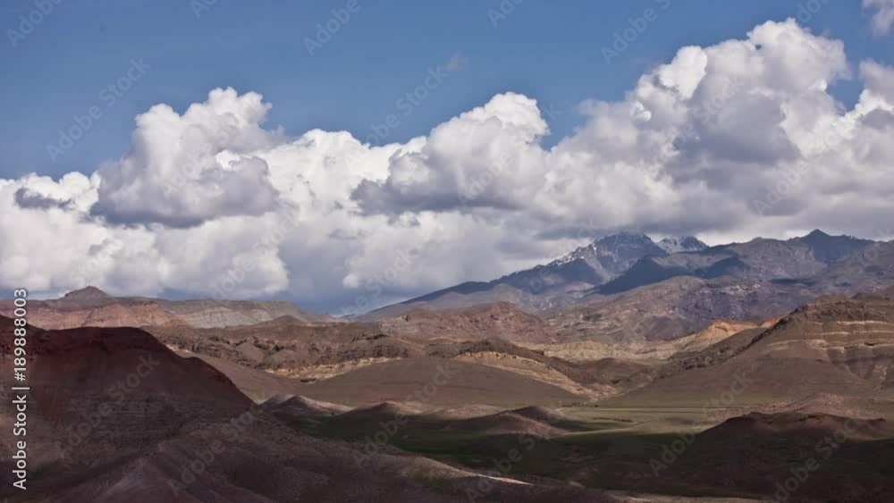 Nakhchivan Panoramic View Of Desert Canyon With Clouds. Azerbaijan Nakhchivan Panoramic View Of Desert Canyon With Clouds. Azerbaijan