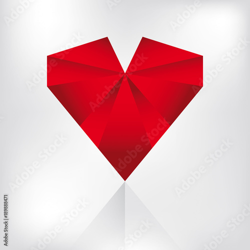 San Valentino sfondo con cuore rosso