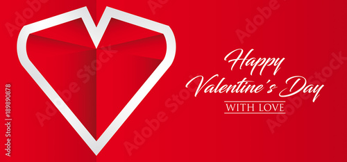 San Valentino biglietto di auguri rosso