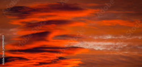 Abstract Clouds at Sunset.
