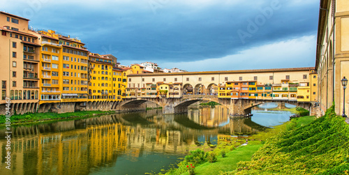 Famous Ponte Vecchio bridge in Florence  Tuscany