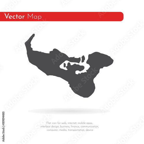 Vector map Tonga. Isolated vector Illustration. Black on White background. EPS 10 Illustration. photo
