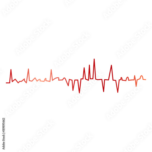 Set of Heart Shape with Cardiogram vector illustration. Art design health medical heartbeat pulse. Abstract Heartbeat line ecg graphic element.