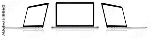 Set of laptop in a flat style vector photo
