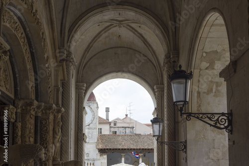 Photos Colonnade of St.Lawrence Cathedral, looking at the clock-tower