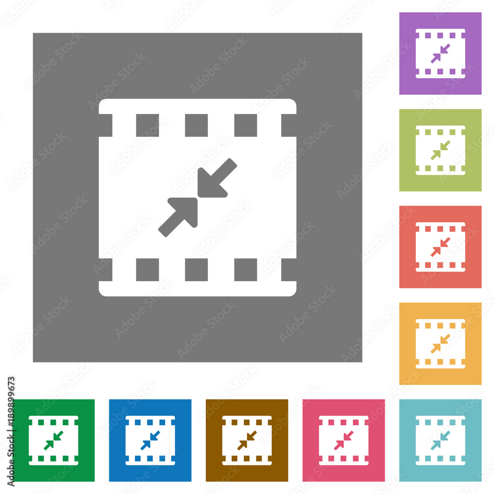 Movie resize small square flat icons Movie resize small square flat icons