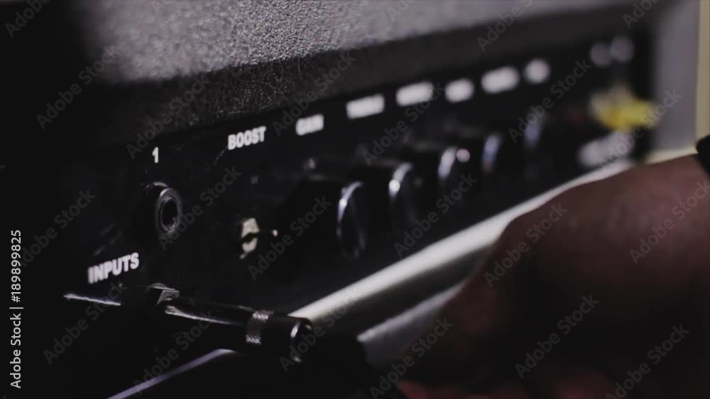 close up of black Guitar Amplifier in music studio close up of black Guitar Amplifier in music studio